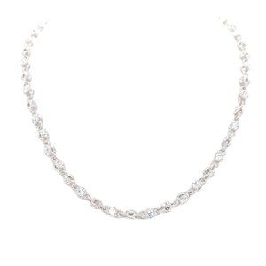 Judith Ripka 925 Sterling Silver Cubic Zirconia Necklace Adjustable Length